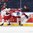 BUFFALO, NEW YORK - DECEMBER 30: The Czech Republic's Daniel Kurovsky #15 takes a hit from Dmitri Burovtsev #18 of Belarus during preliminary round action at the 2018 IIHF World Junior Championship. (Photo by Matt Zambonin/HHOF-IIHF Images)

